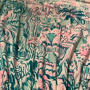 EEUC, Lilly Pulitzer sleeveless pink and green Jarret romper, size XS